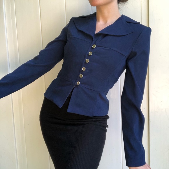 ❤️SOLD ON DEPOP❤️ Vintage 90s Does 40s Blazer - Picture 2 of 5
